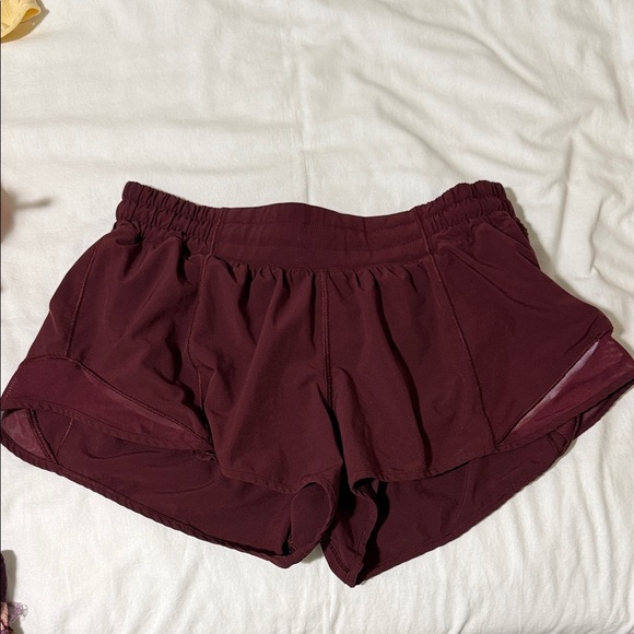 Lululemon Athletica Maroon Athletic Shorts - Picture 1 of 3